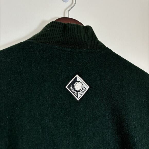 Vintage Chicago Black Sox Varsity Jacket Wool MLB Bomber White Mens XL 90s Green - Picture 4 of 9